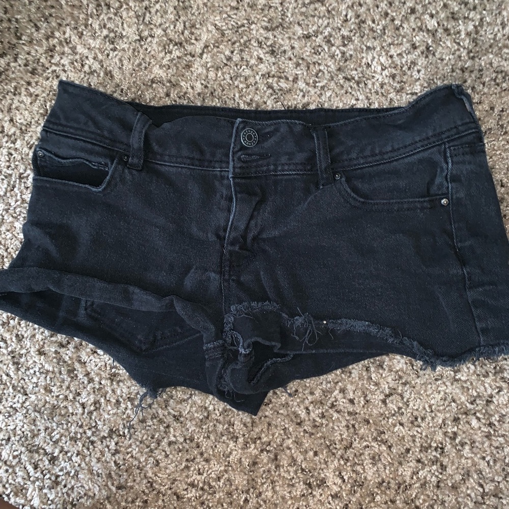 Black Jean Shorts